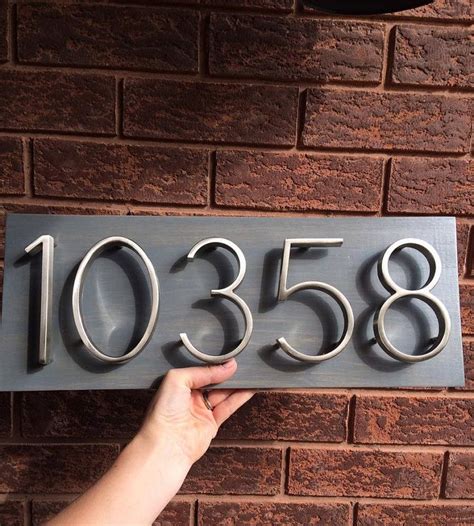 8 inch metal house numbers|exterior door numbering signs.